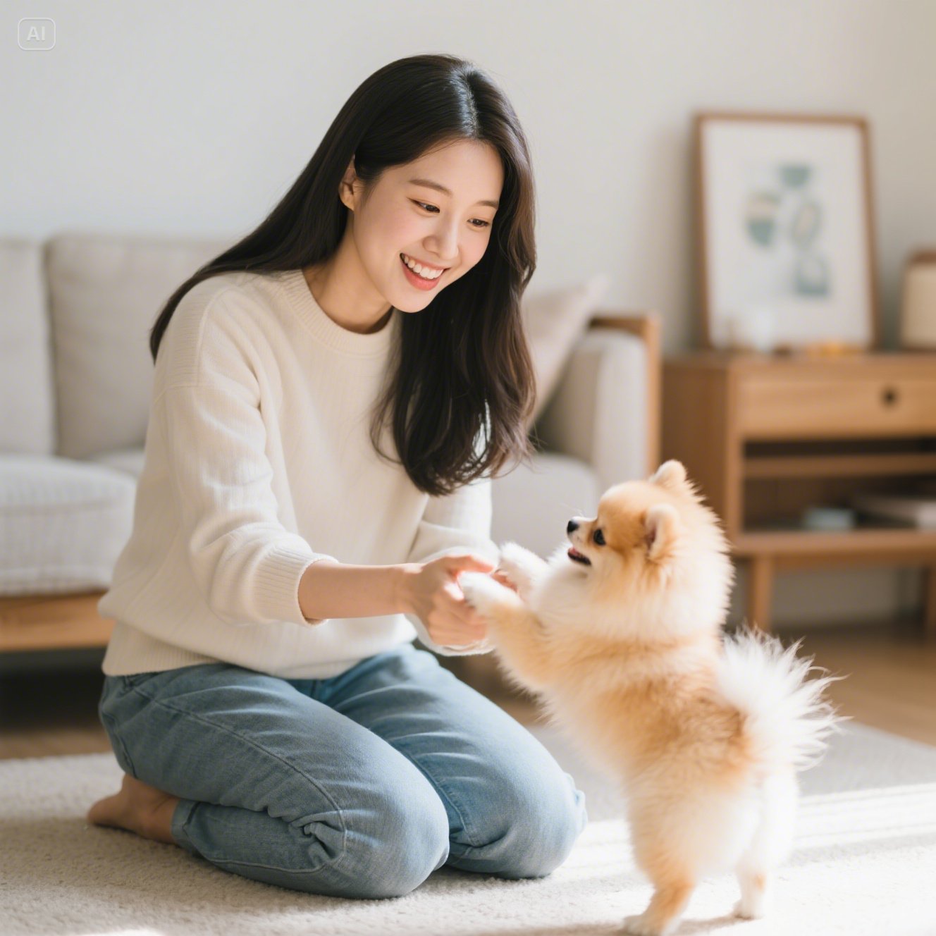 새끼 강아지 입질 하는 이유