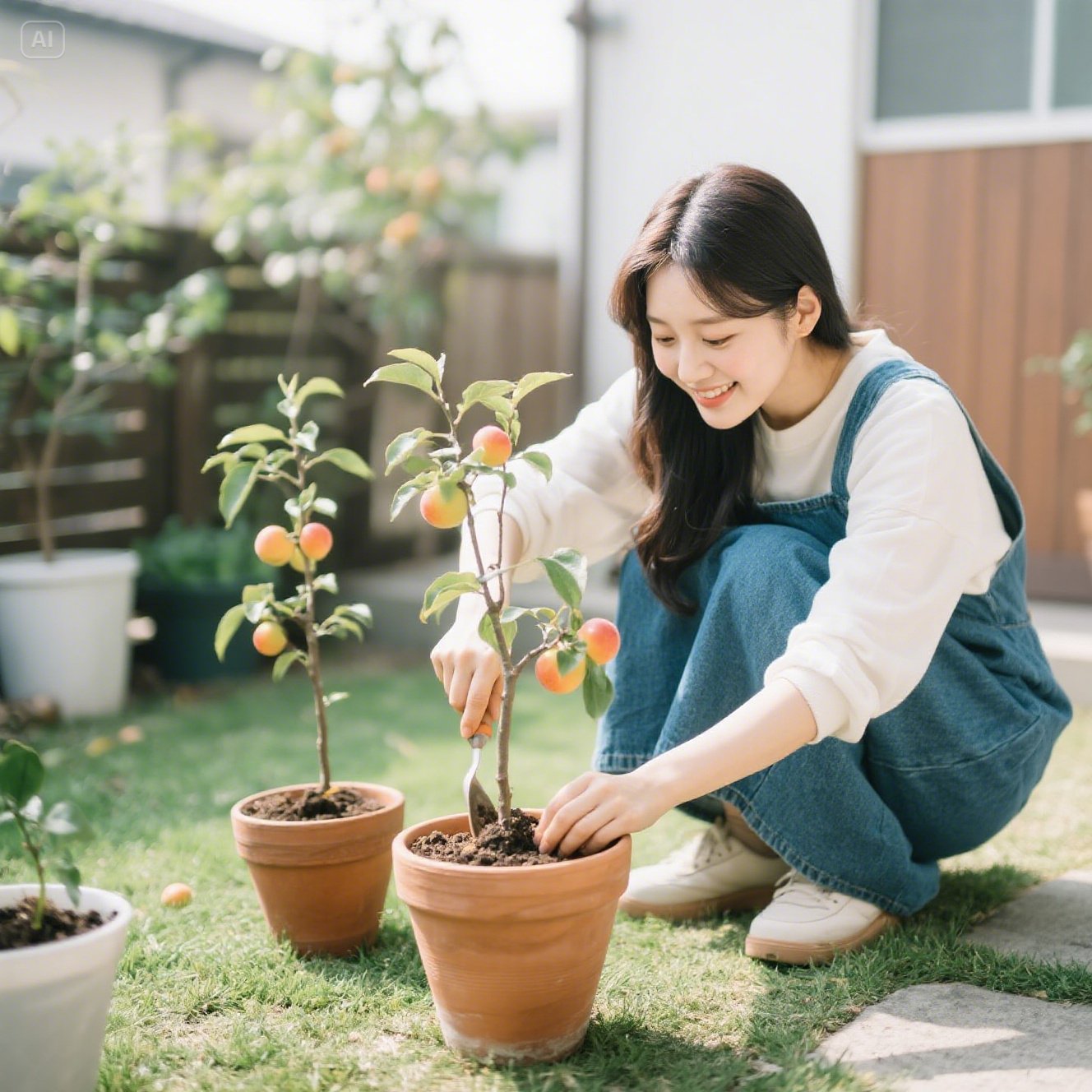 과일나무 분갈이 타이밍과 방법 : 뿌리 상하지 않게 옮기기